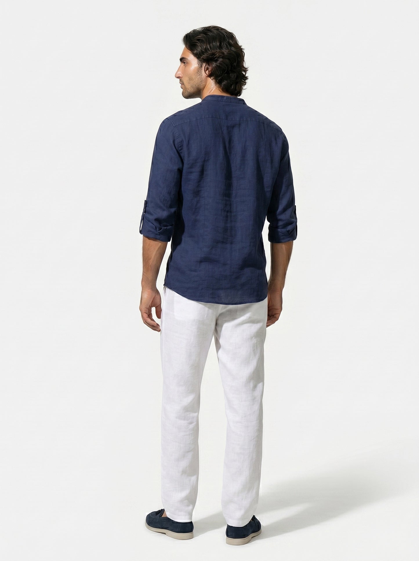 Caurelle | Men’s Linen Style Shirt Lightweight Summer Comfort