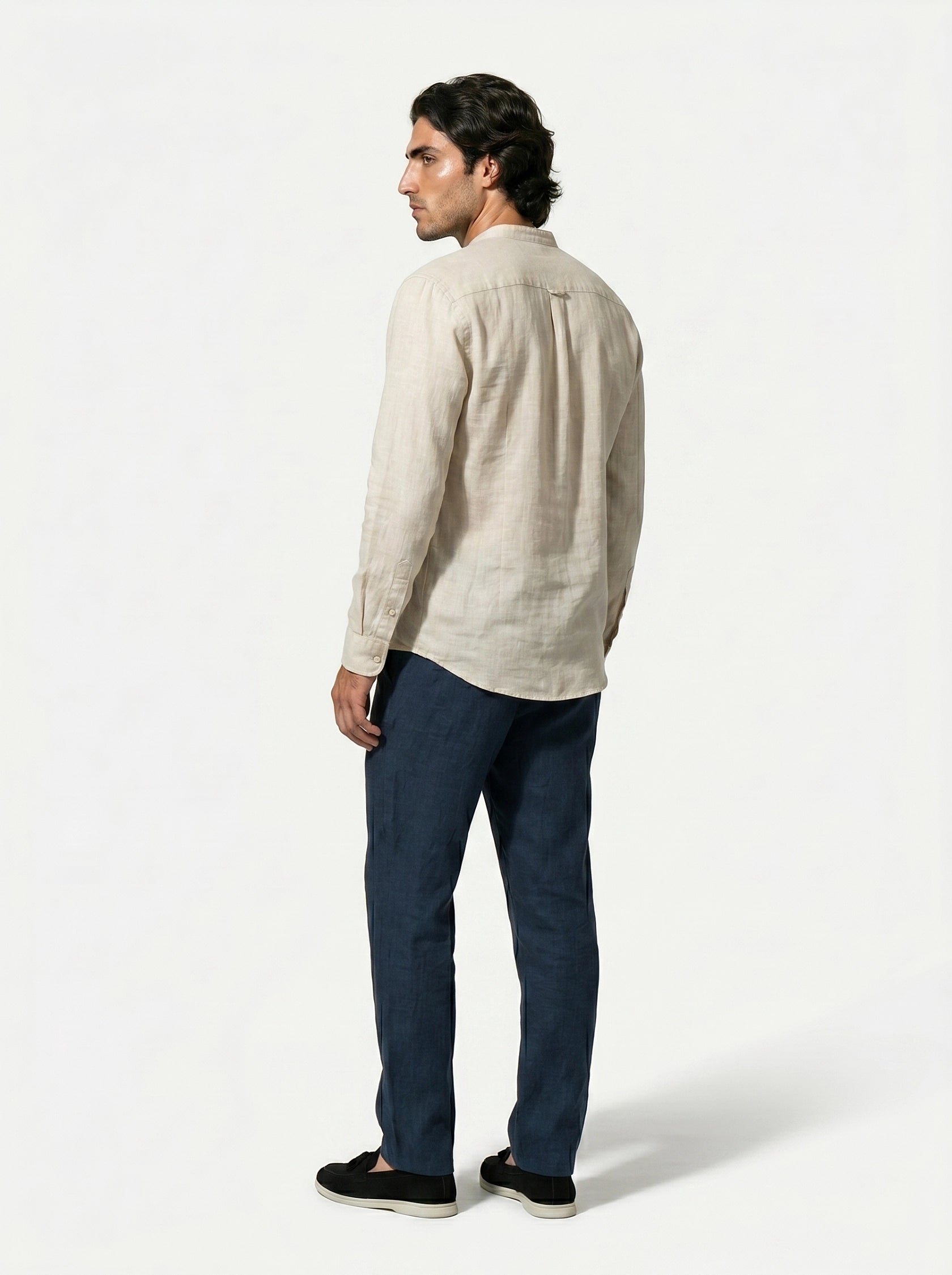 Caurelle | Men’s Linen Style Shirt Lightweight Summer Comfort