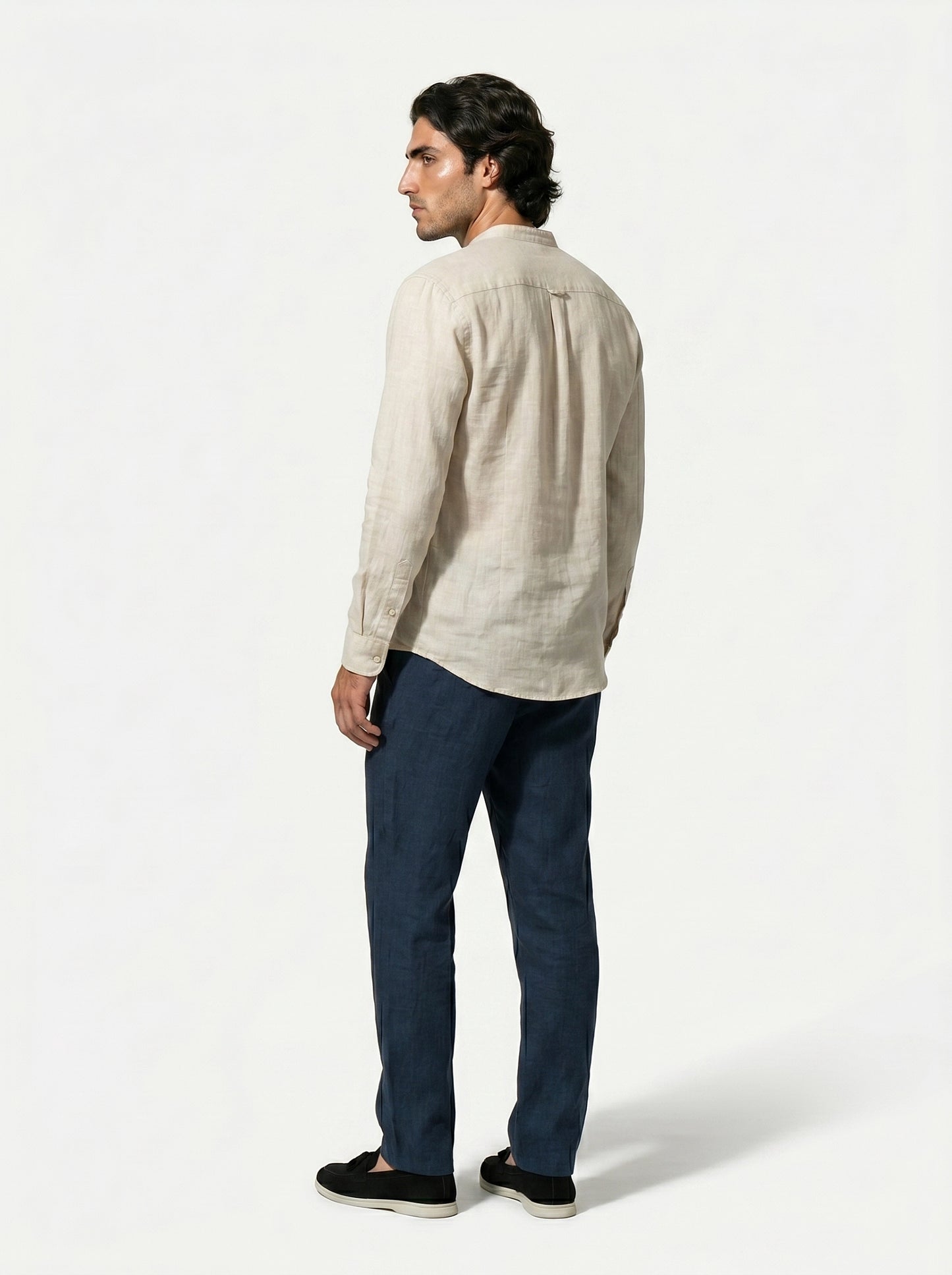 Caurelle | Men’s Linen Style Shirt Lightweight Summer Comfort