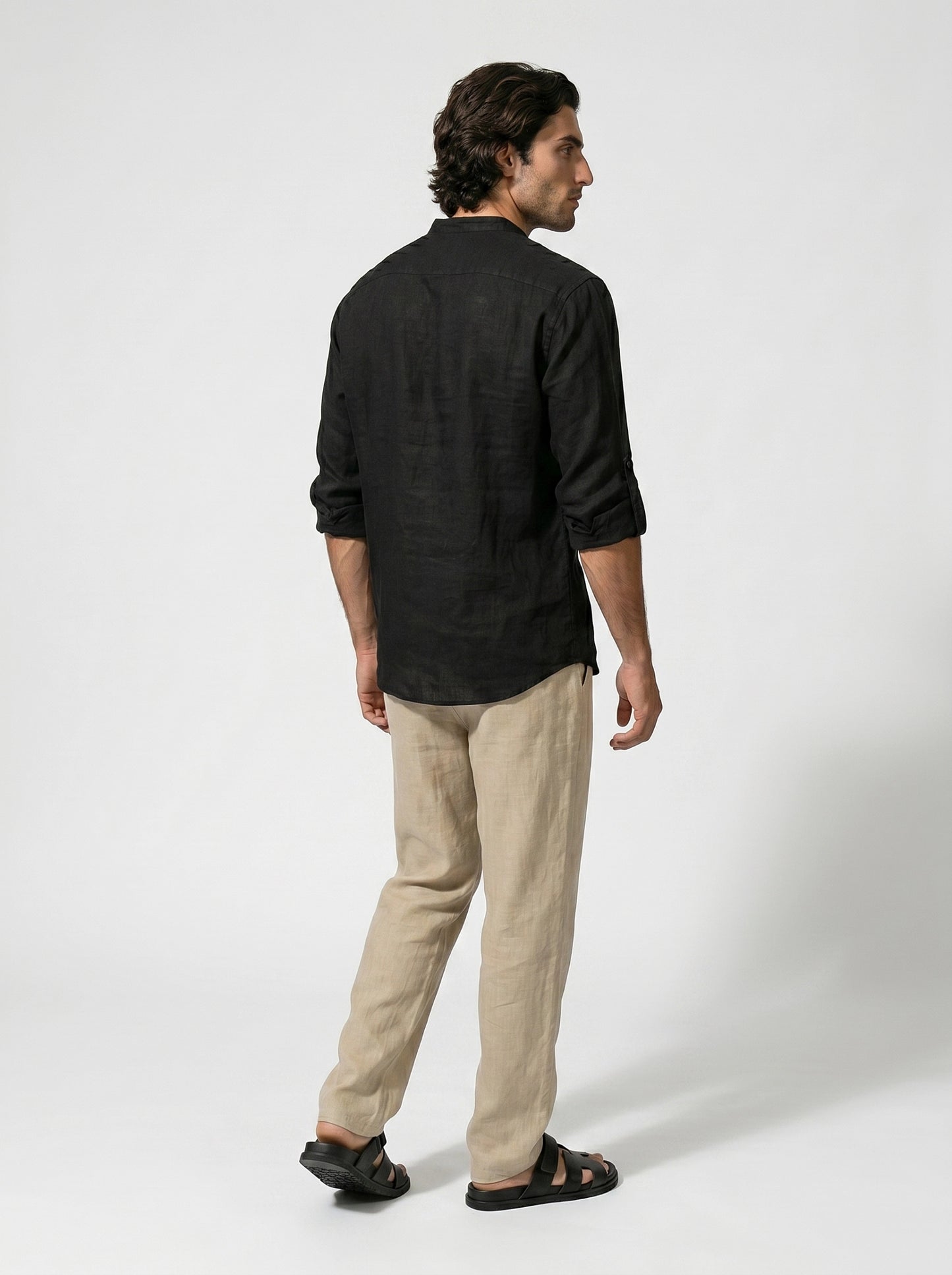 Caurelle | Men’s Linen Style Shirt Lightweight Summer Comfort
