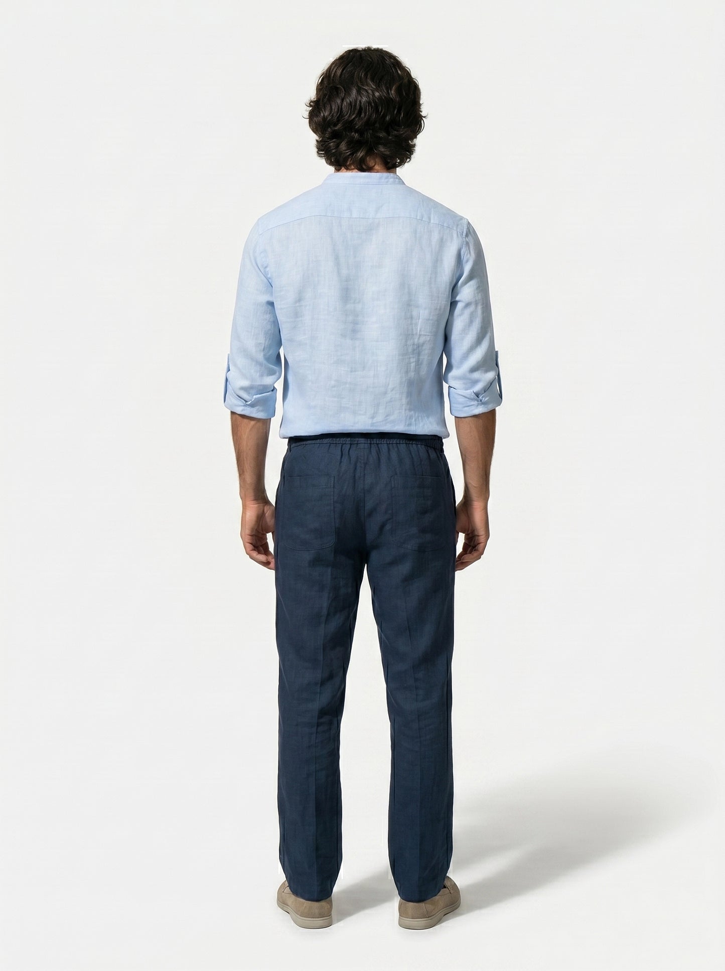 Caurelle | Men’s Linen Style Shirt Lightweight Summer Comfort