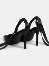 Pointed Toe Tie Up Stiletto Heels For Formal Evening Court Shoes