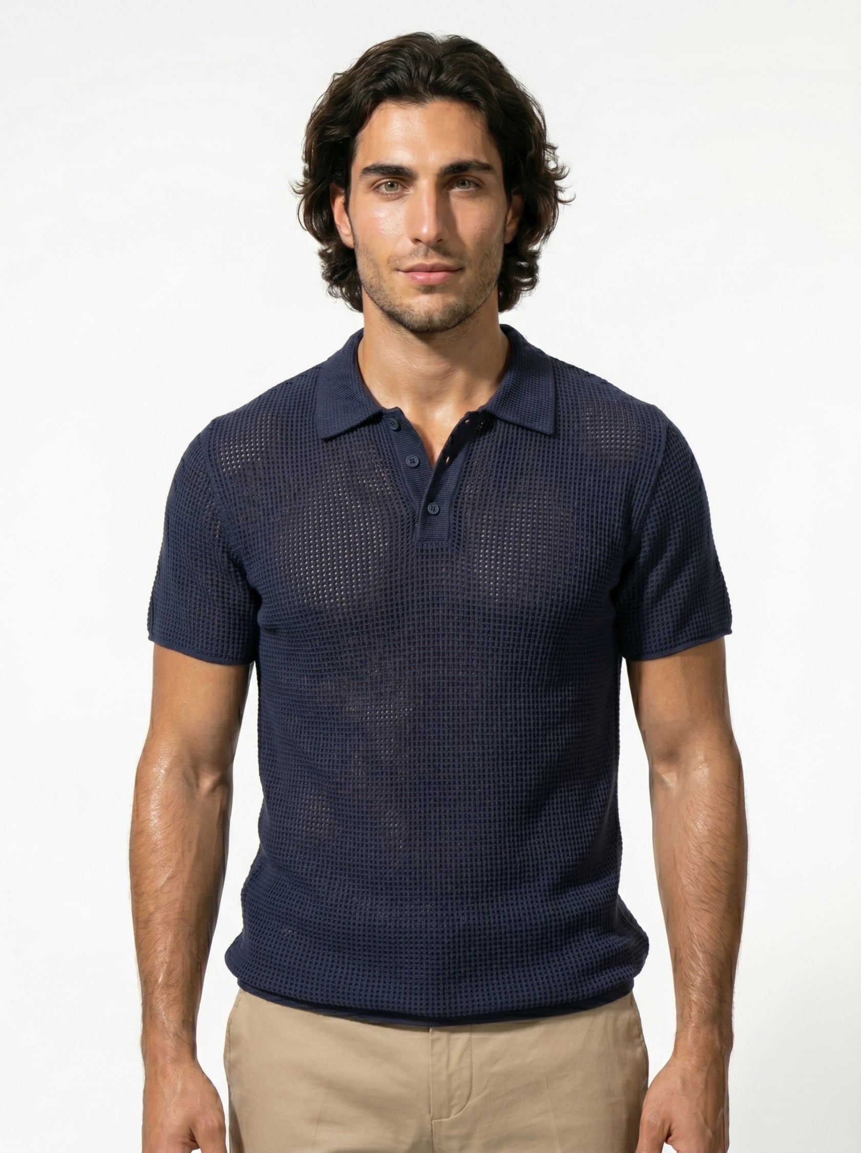Caurelle | Men’s Plus Size Half-Button Polo Shirt