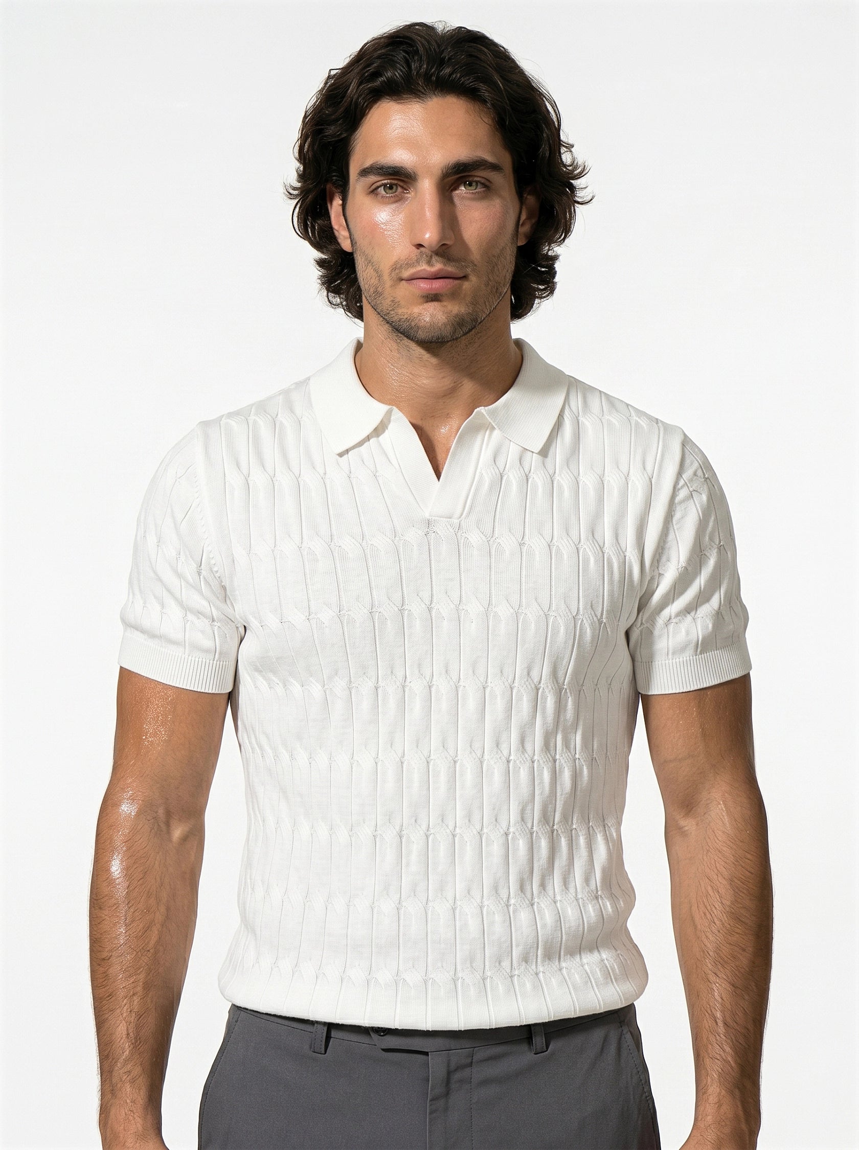 Caurelle | Men’s Short-Sleeve Knitted Polo Shirt