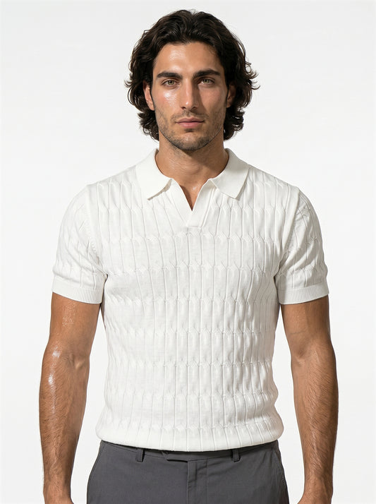 Caurelle | Men’s Short-Sleeve Knitted Polo Shirt