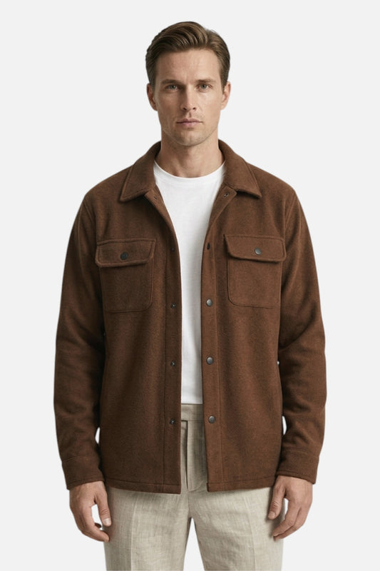 Caurelle | Men’s Spring Shacket – Lapel Collar