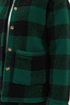 Caurelle | Women’s Plaid Teddy Coat with Patched Pockets – Autumn/Winter Outerwear