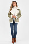 Caurelle | Women’s Ultra-Soft Plush Lapel Jacket – Winter Warmth with Faux Fur Detail