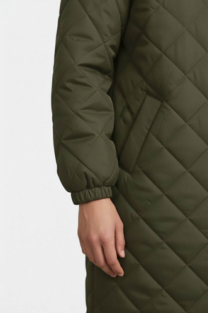 Caurelle | Women’s Elegant Quilted Hooded Coat – Fall/Winter Essential