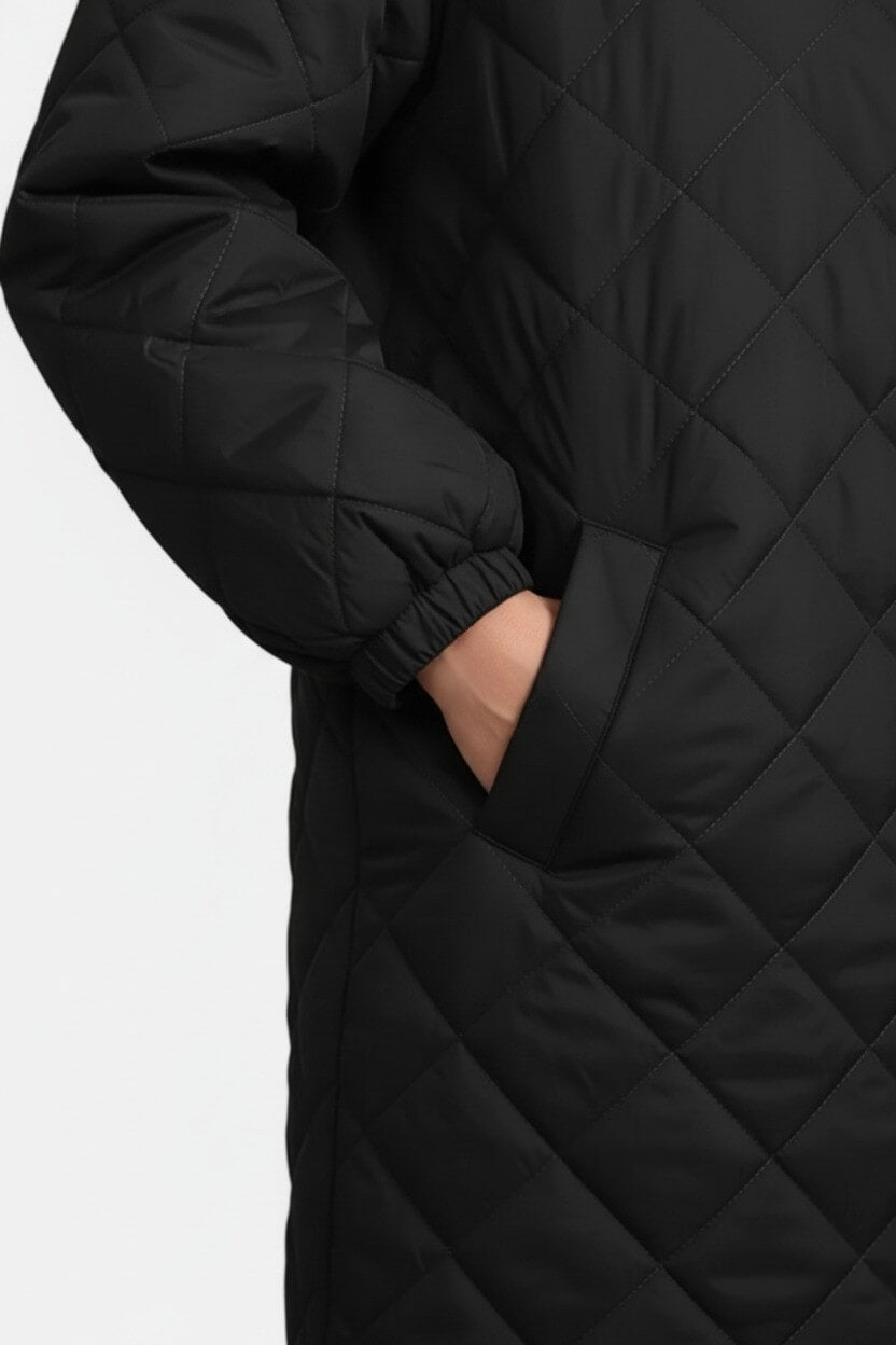 Caurelle | Women’s Elegant Quilted Hooded Coat – Fall/Winter Essential