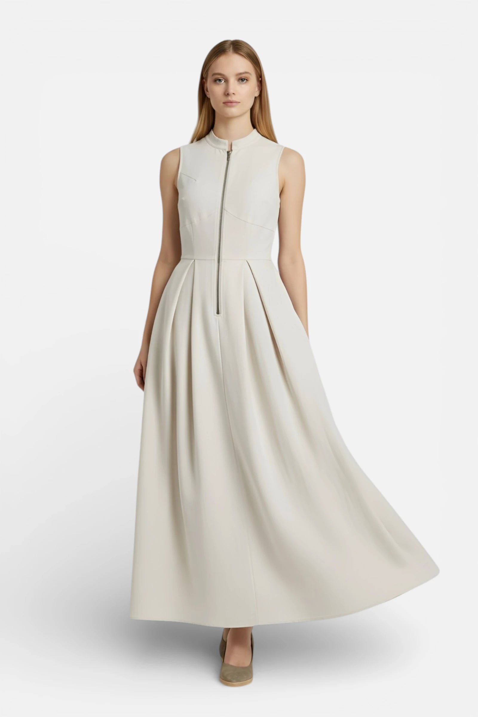 Caurelle | Women’s Pleated Sleeveless Maxi Dress