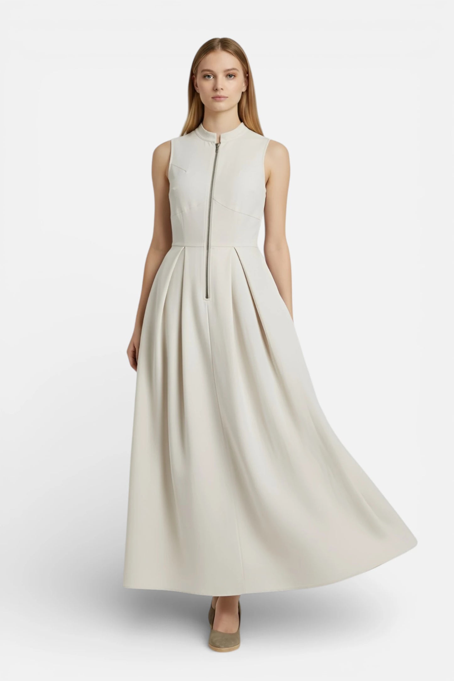 Caurelle | Women’s Pleated Sleeveless Maxi Dress