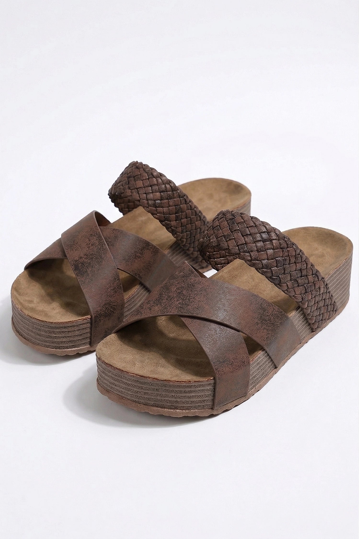 Caurelle | Women’s Wood-Grain Platform Sandals