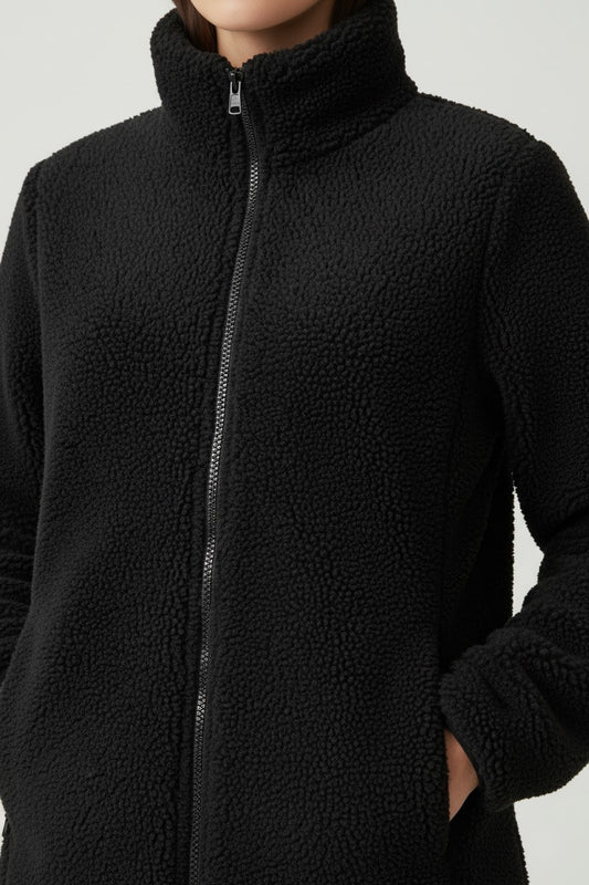 Caurelle | Women’s Zip-Up Teddy Coat – Winter Casual Outerwear