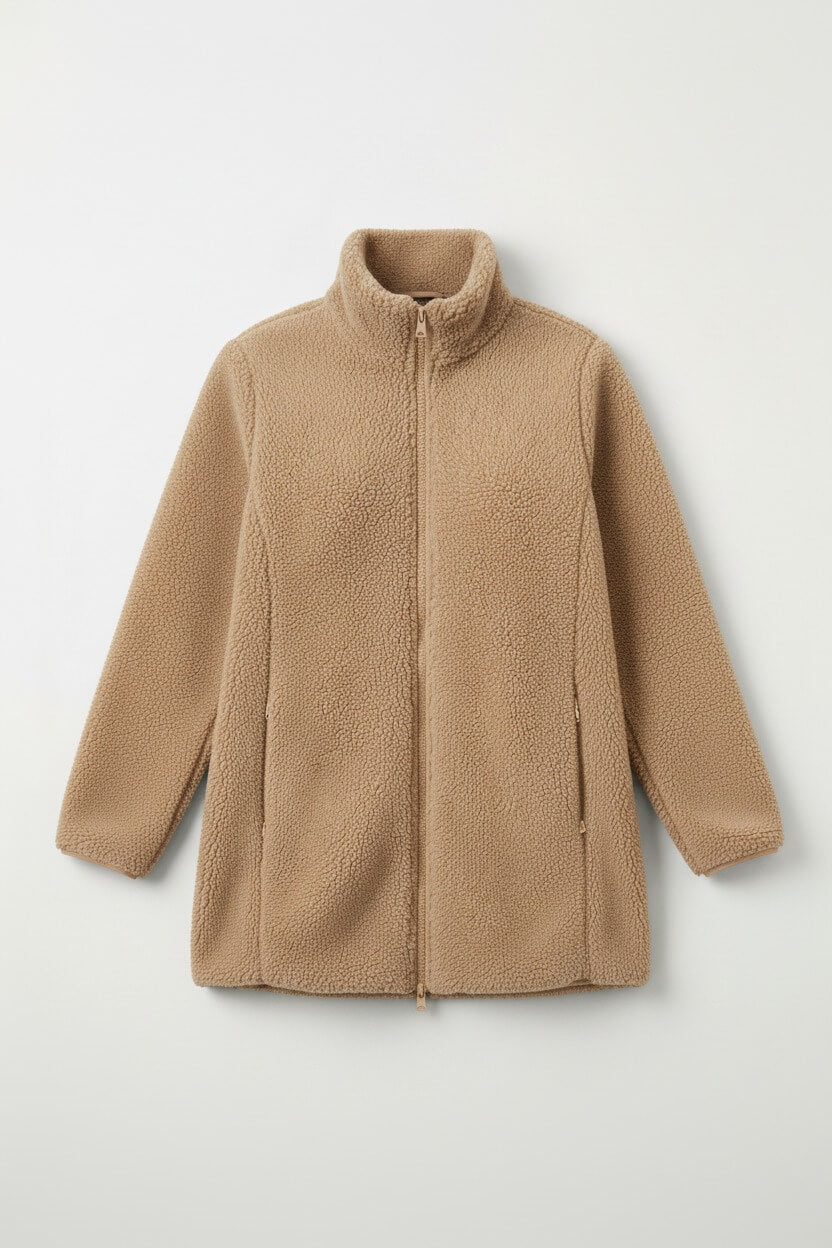 Caurelle | Women’s Zip-Up Teddy Coat – Winter Casual Outerwear