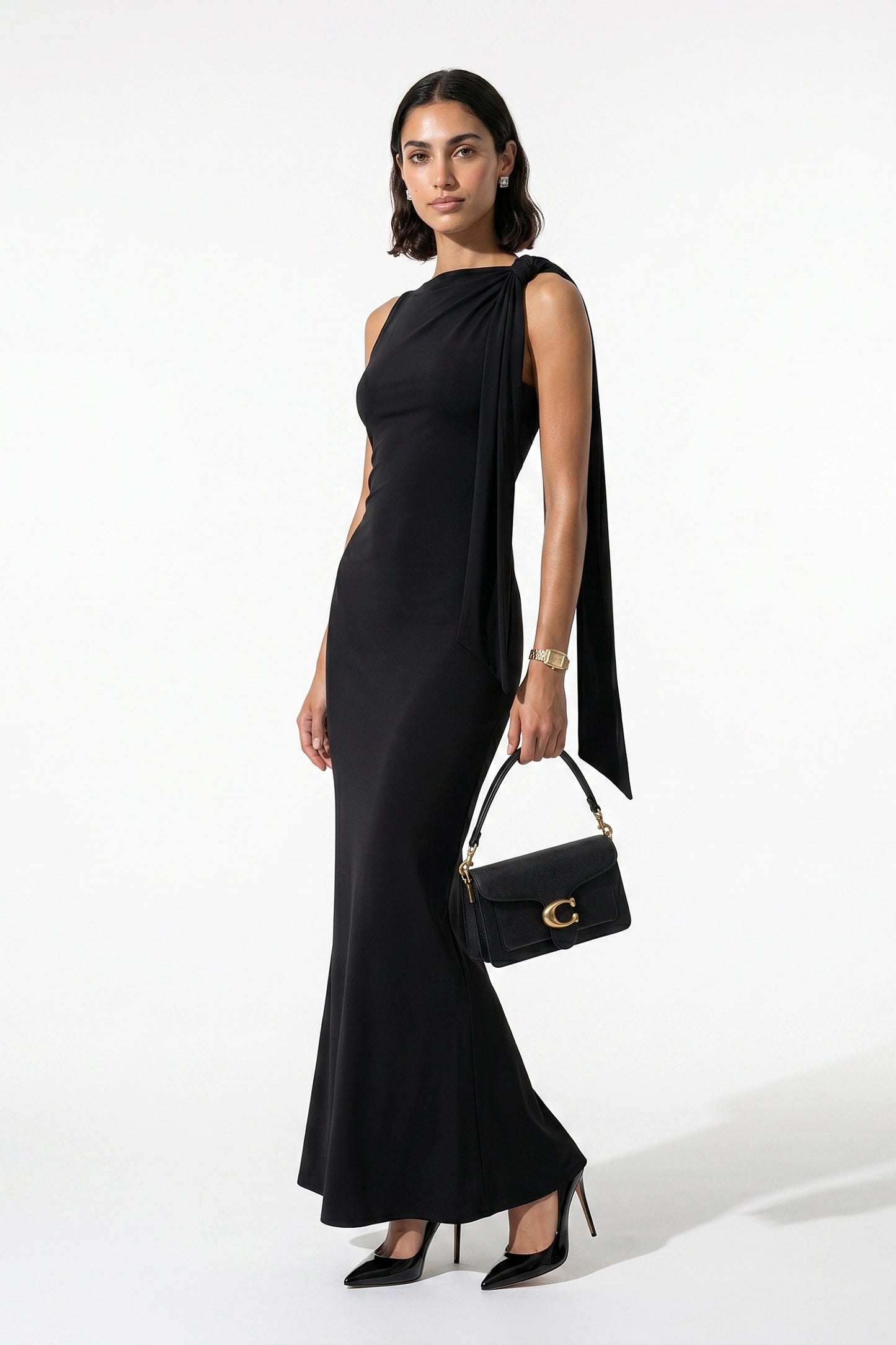 Caurelle | Elegant Patchwork Bodycon Maxi Dress