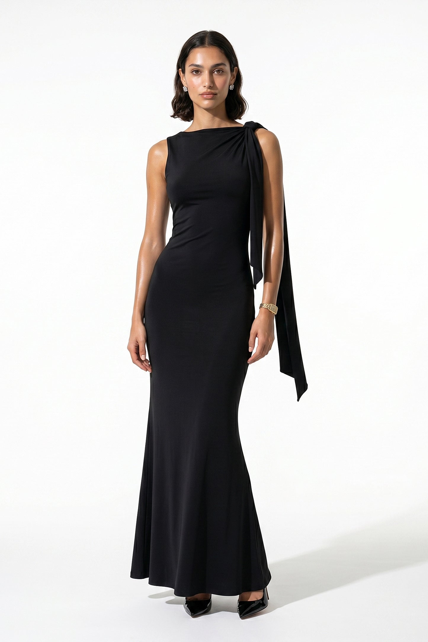 Caurelle | Elegant Patchwork Bodycon Maxi Dress