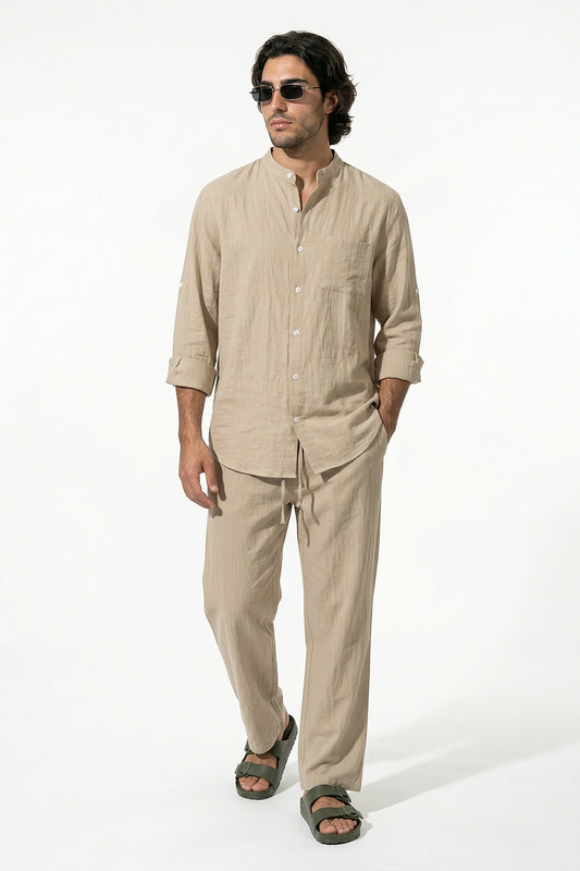 Caurelle | Men’s Linen Co-Ord Shirt & Pants Set