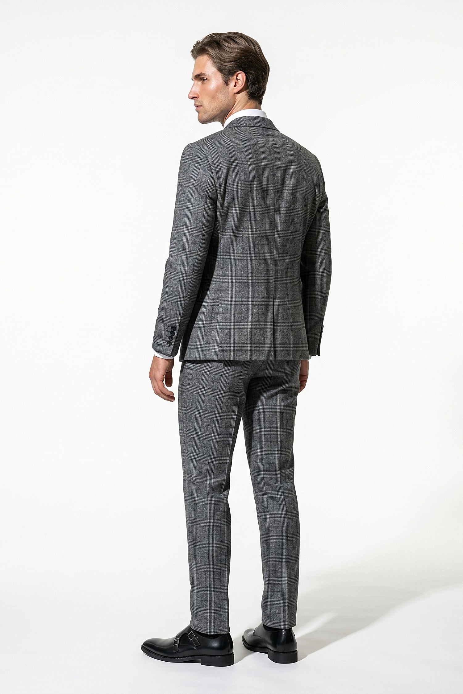 Caurelle | Men’s Plaid Three Piece Suit Business Wedding Guest Casual Elegance