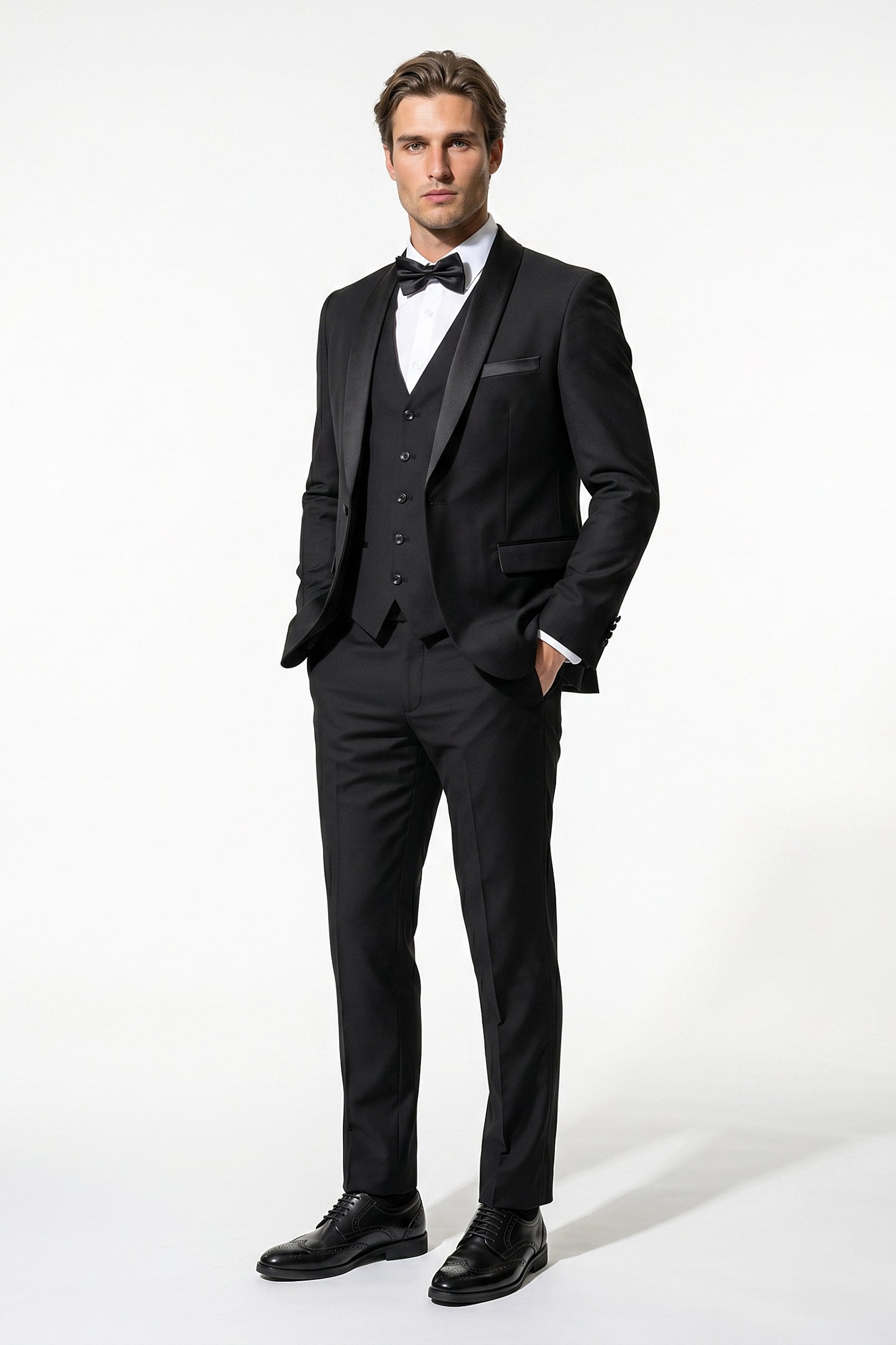Caurelle | Men’s Slim Fit Three Piece Suit Blazer Vest Pants Set