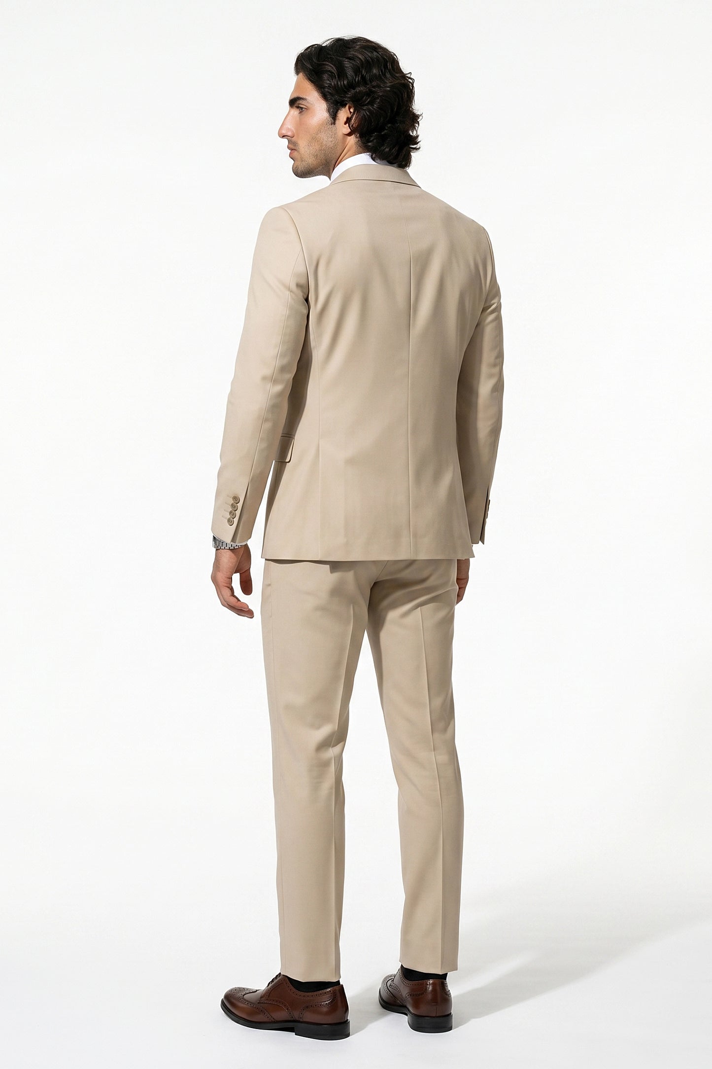 Men's Slim Fit Single Breasted Two Piece Suit