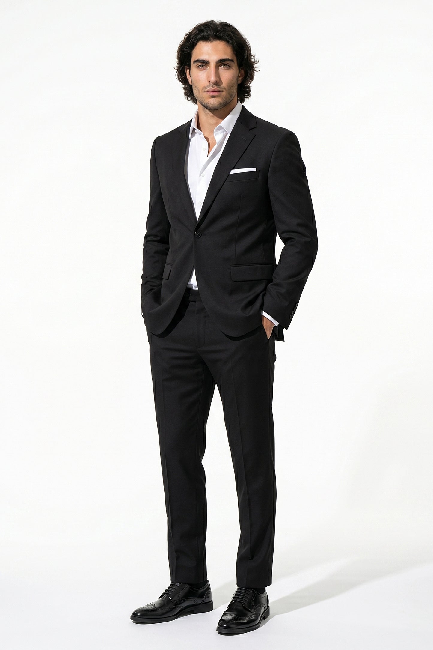 Men's Slim Fit Single Breasted Two Piece Suit