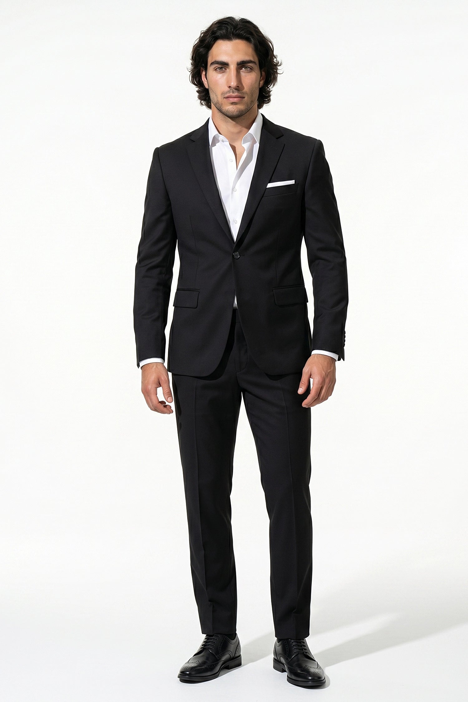 Men's Slim Fit Single Breasted Two Piece Suit