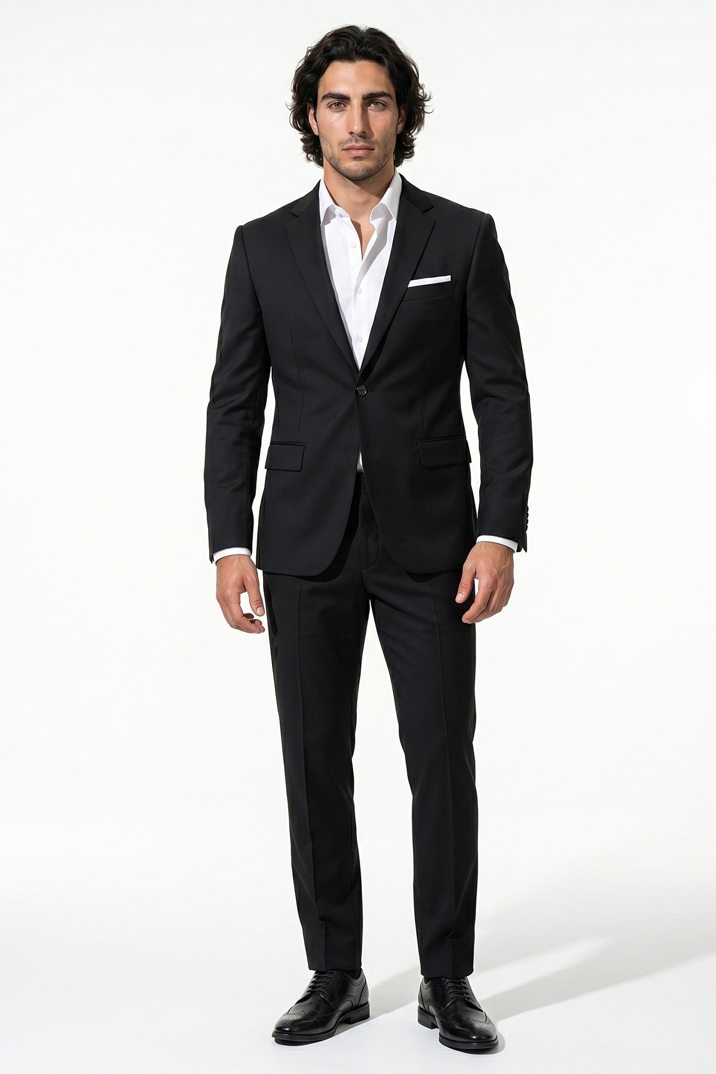 Men's Slim Fit Single Breasted Two Piece Suit