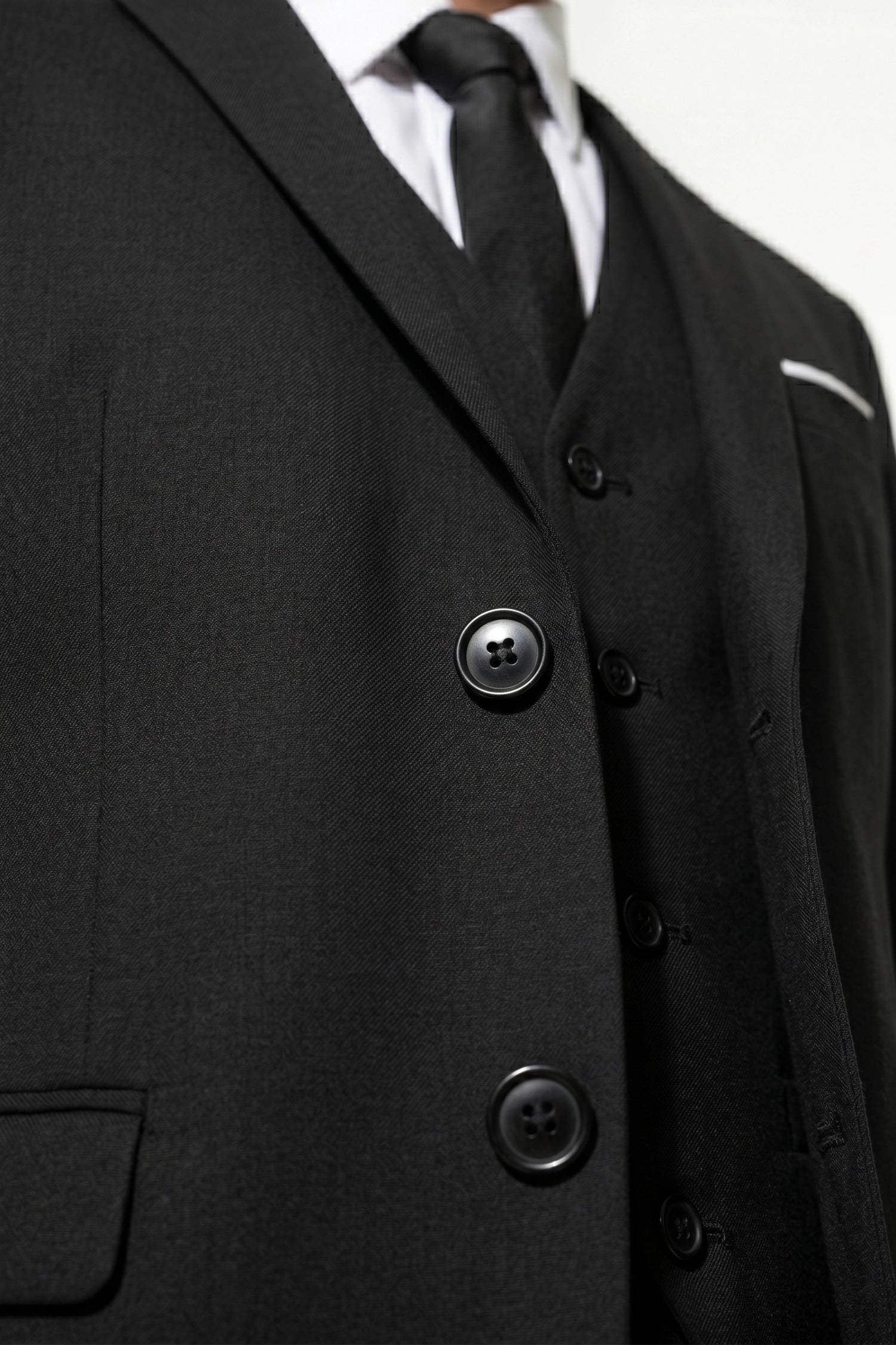 Men's Slim Fit Three Piece Suit with Single-Breasted Waistcoat