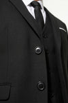 Men's Slim Fit Three Piece Suit with Single-Breasted Waistcoat