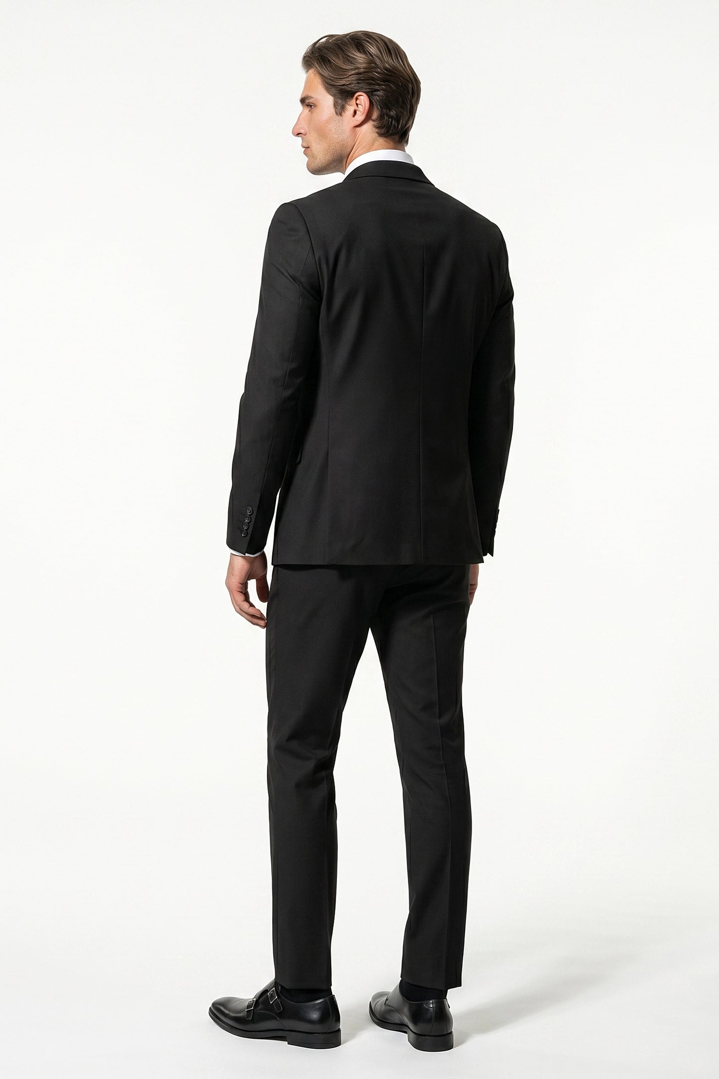 Men's Slim Fit Three Piece Suit with Single-Breasted Waistcoat