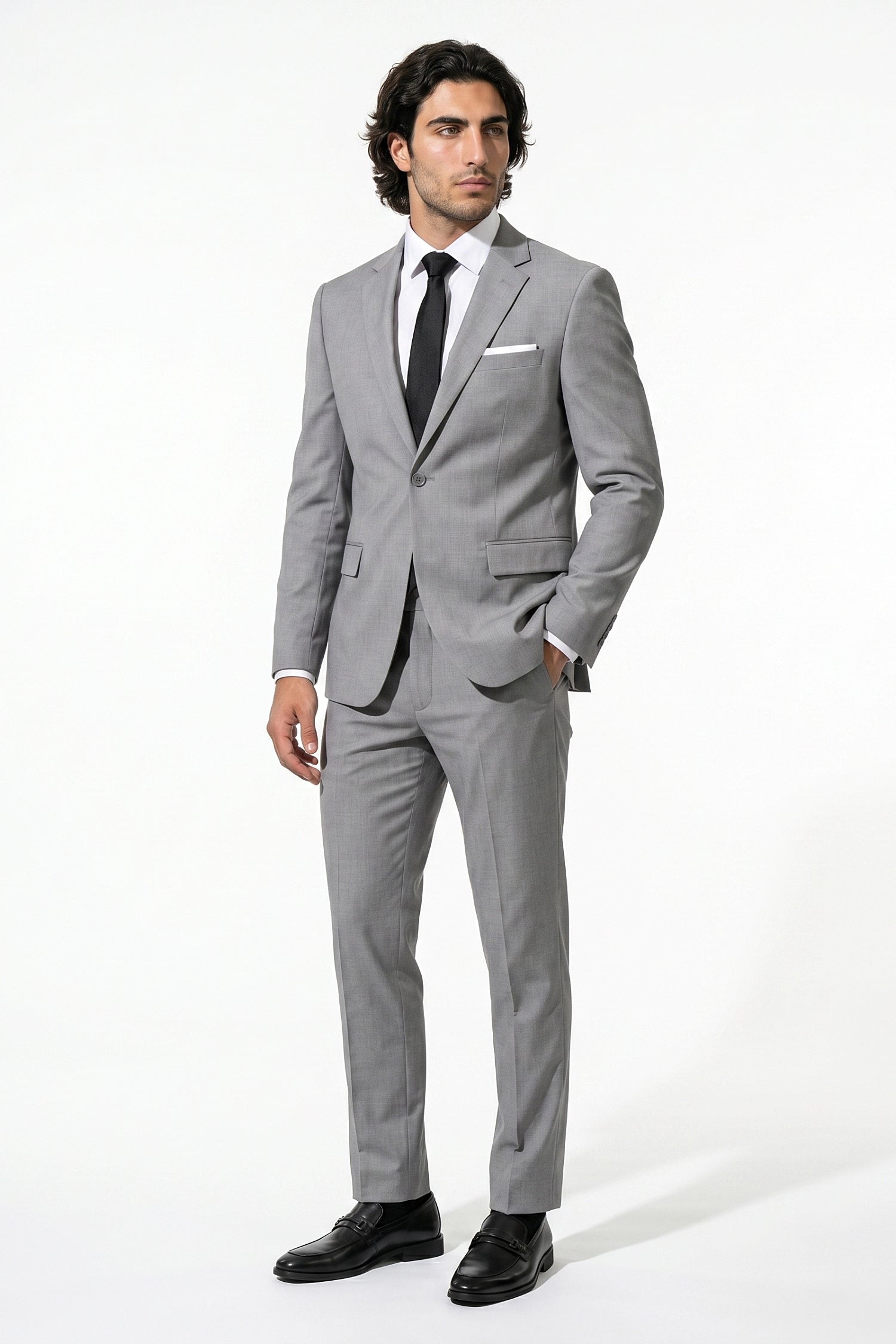 Men's Slim Fit Single Breasted Two Piece Suit