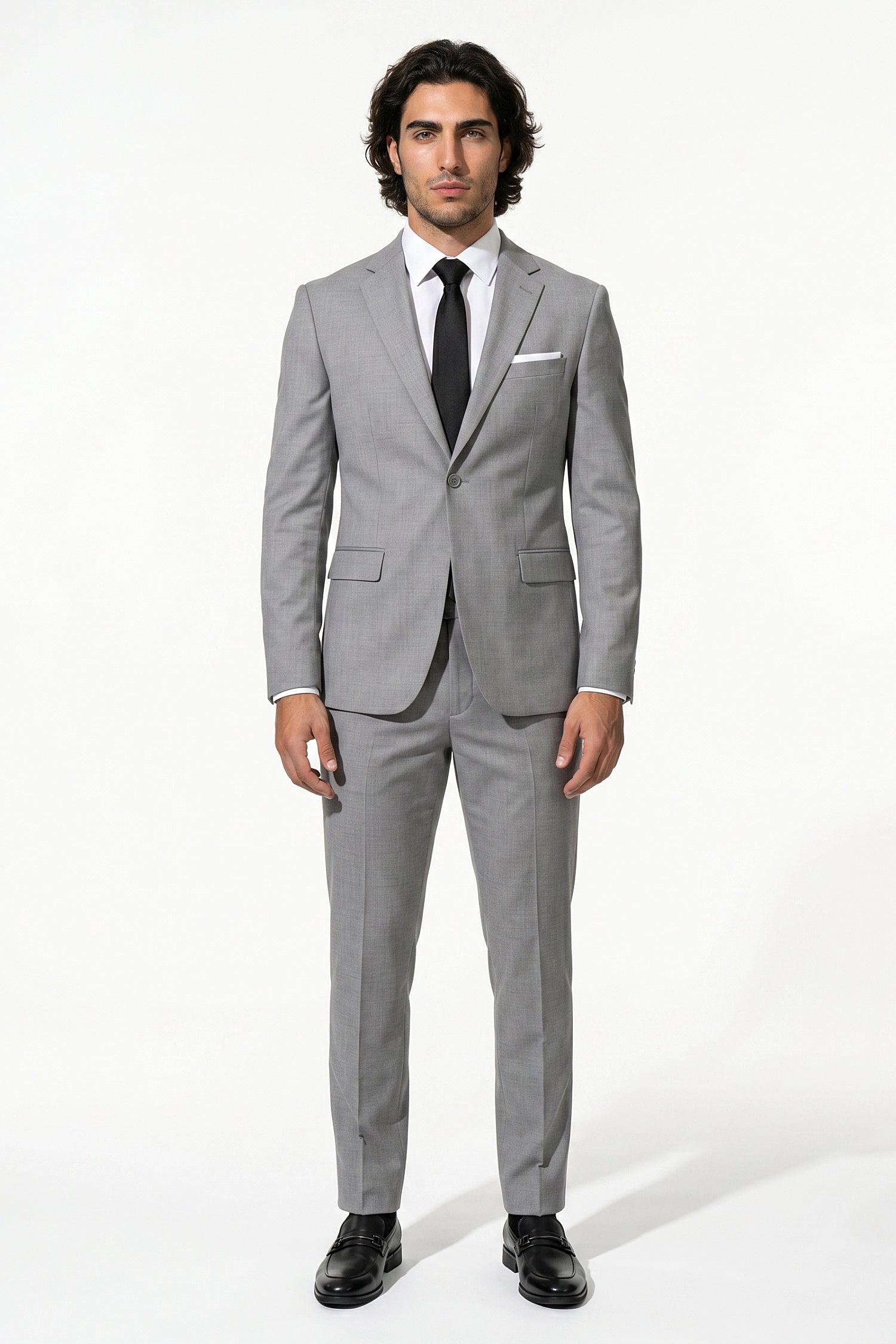 Men's Slim Fit Single Breasted Two Piece Suit