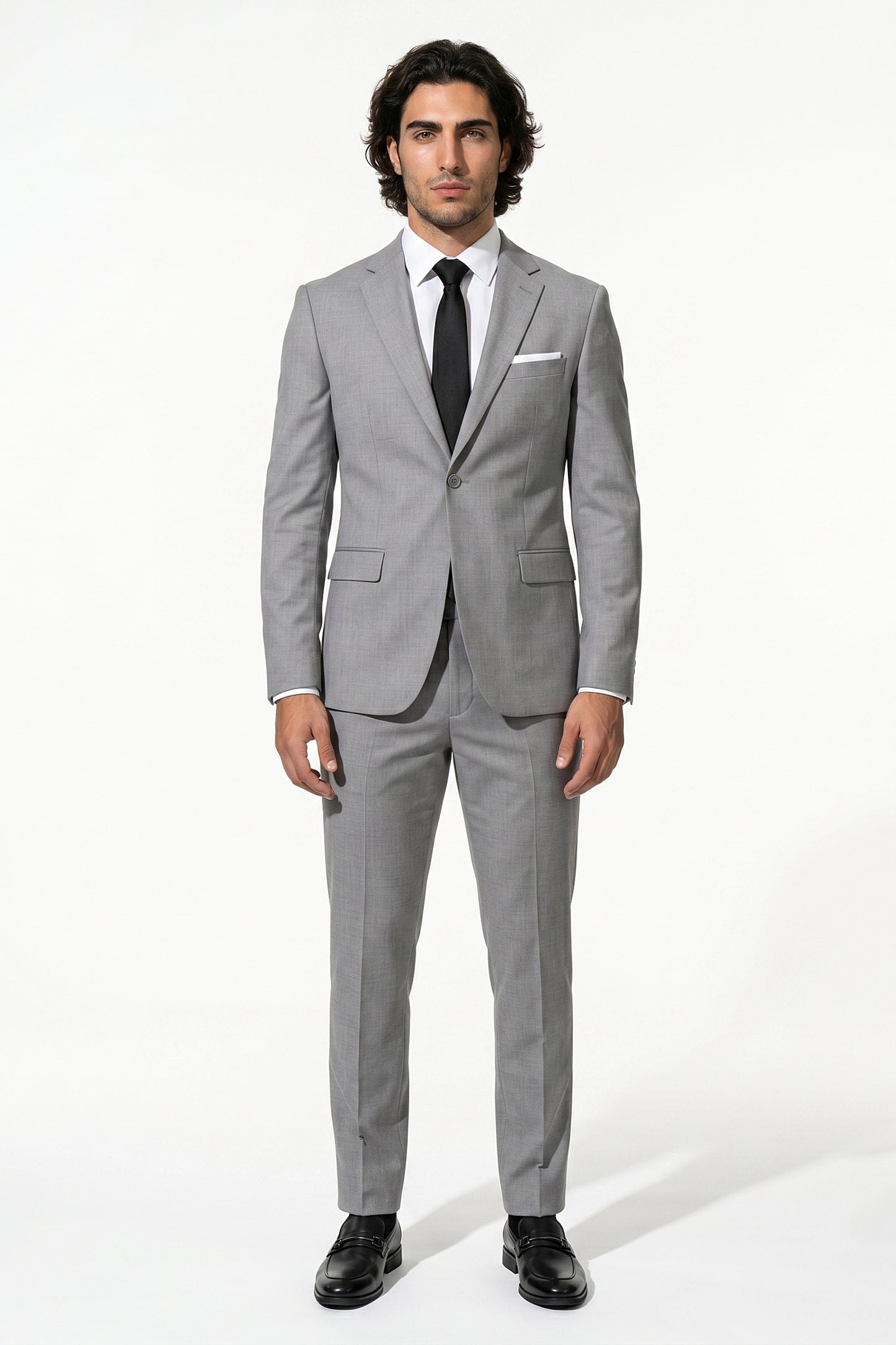 Men's Slim Fit Single Breasted Two Piece Suit