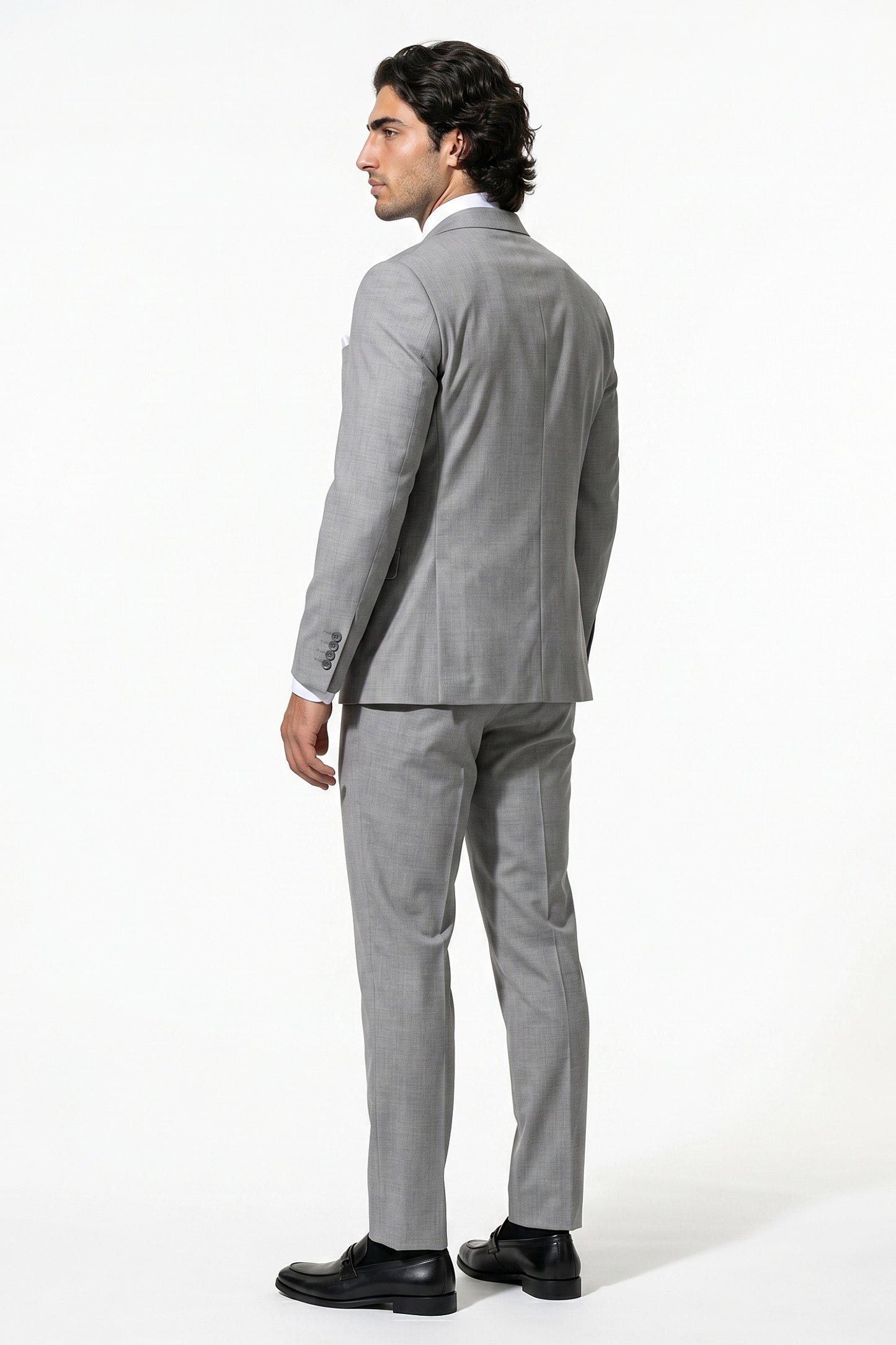 Men's Slim Fit Single Breasted Two Piece Suit