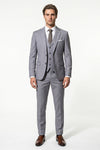 Men's Slim Fit Three Piece Suit with Single-Breasted Waistcoat