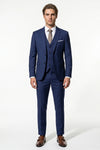 Men's Slim Fit Three Piece Suit with Single-Breasted Waistcoat