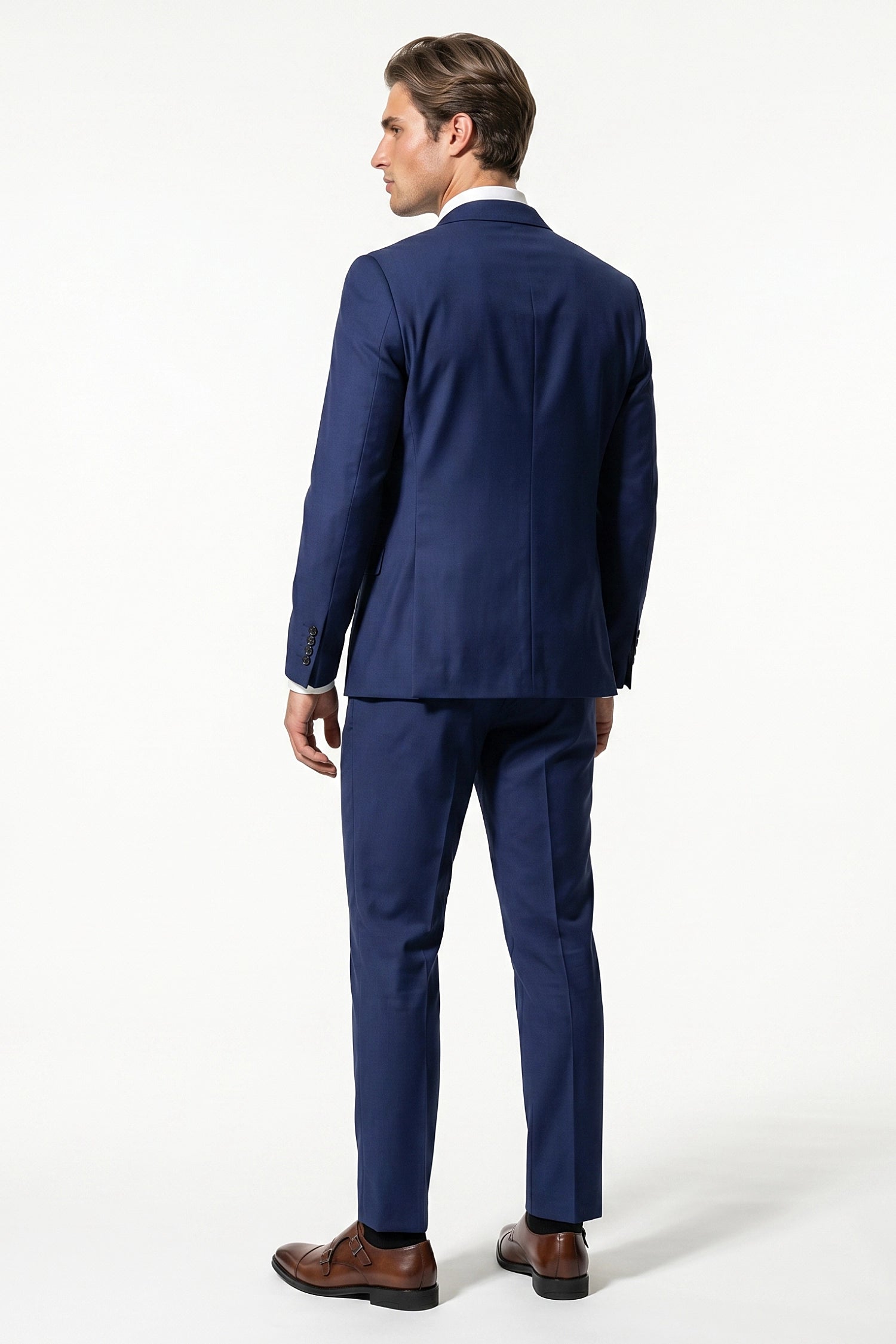 Men's Slim Fit Three Piece Suit with Single-Breasted Waistcoat