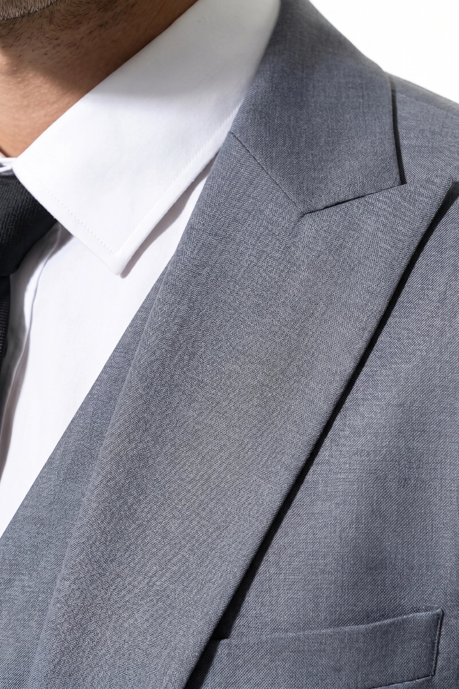 Men's Black Slim Fit Three Piece Suit with Double-Breasted Waistcoat