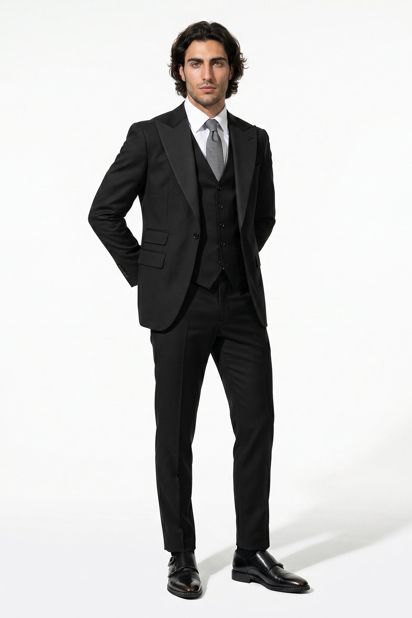 Caurelle | Men’s Slim Fit Three Piece Suit Set Blazer Vest Pants