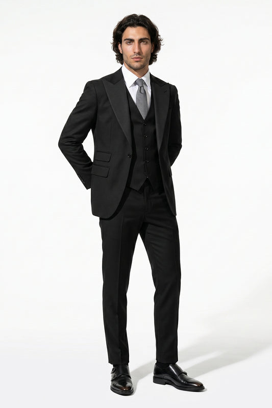 Caurelle | Men’s Slim Fit Three Piece Suit Set Blazer Vest Pants