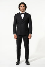 Caurelle | Men’s Two Piece Suit Set Double Breasted Peaked Lapel Tailored