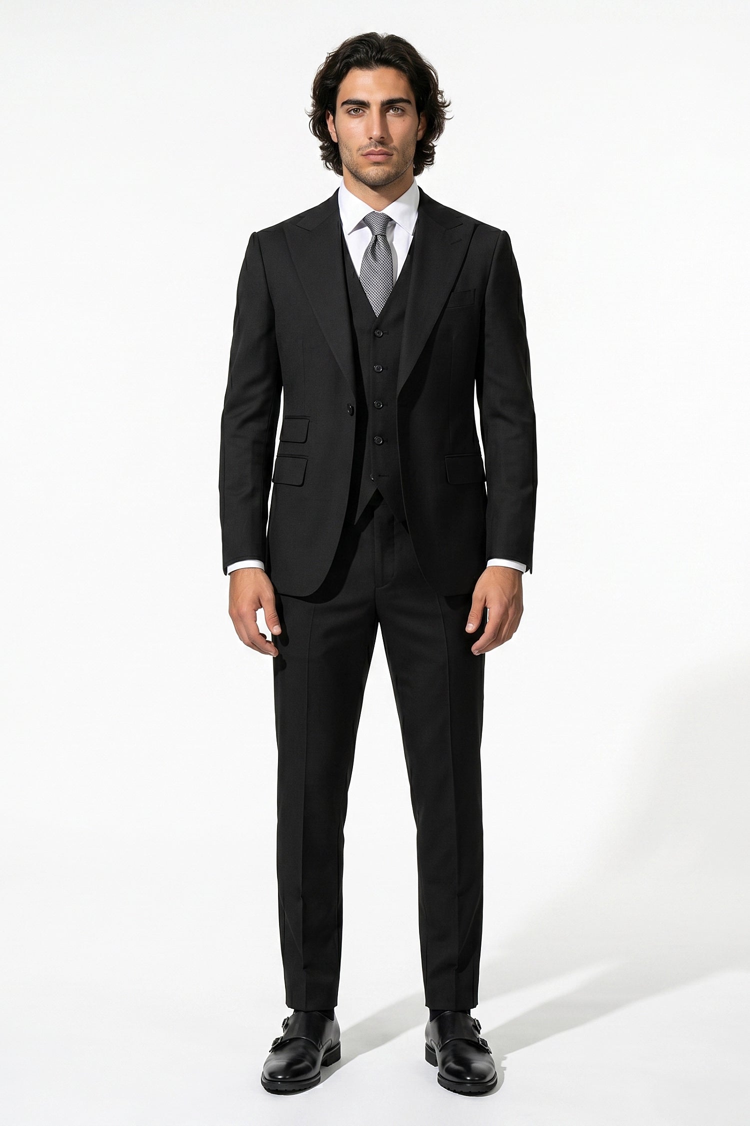 Caurelle | Men’s Slim Fit Three Piece Suit Set Blazer Vest Pants