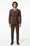 Caurelle | Men’s Two Piece Suit Set Double Breasted Peaked Lapel Tailored