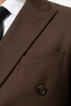 Caurelle | Men’s Two Piece Suit Set Double Breasted Peaked Lapel Tailored