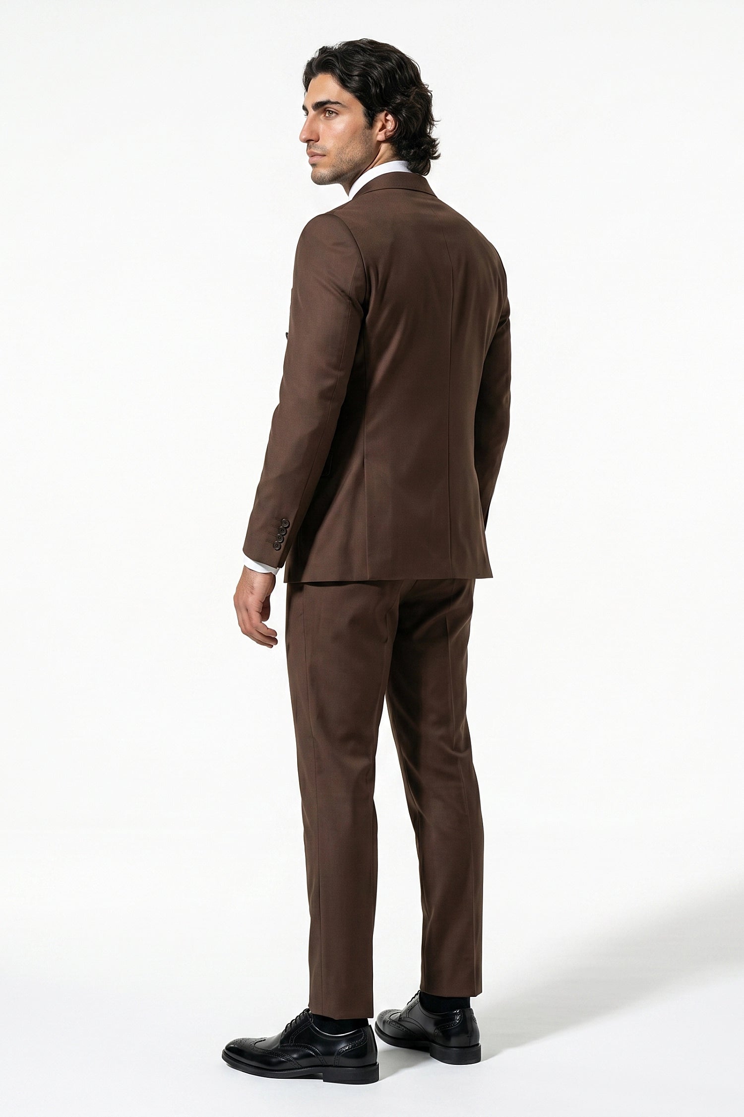 Caurelle | Men’s Two Piece Suit Set Double Breasted Peaked Lapel Tailored