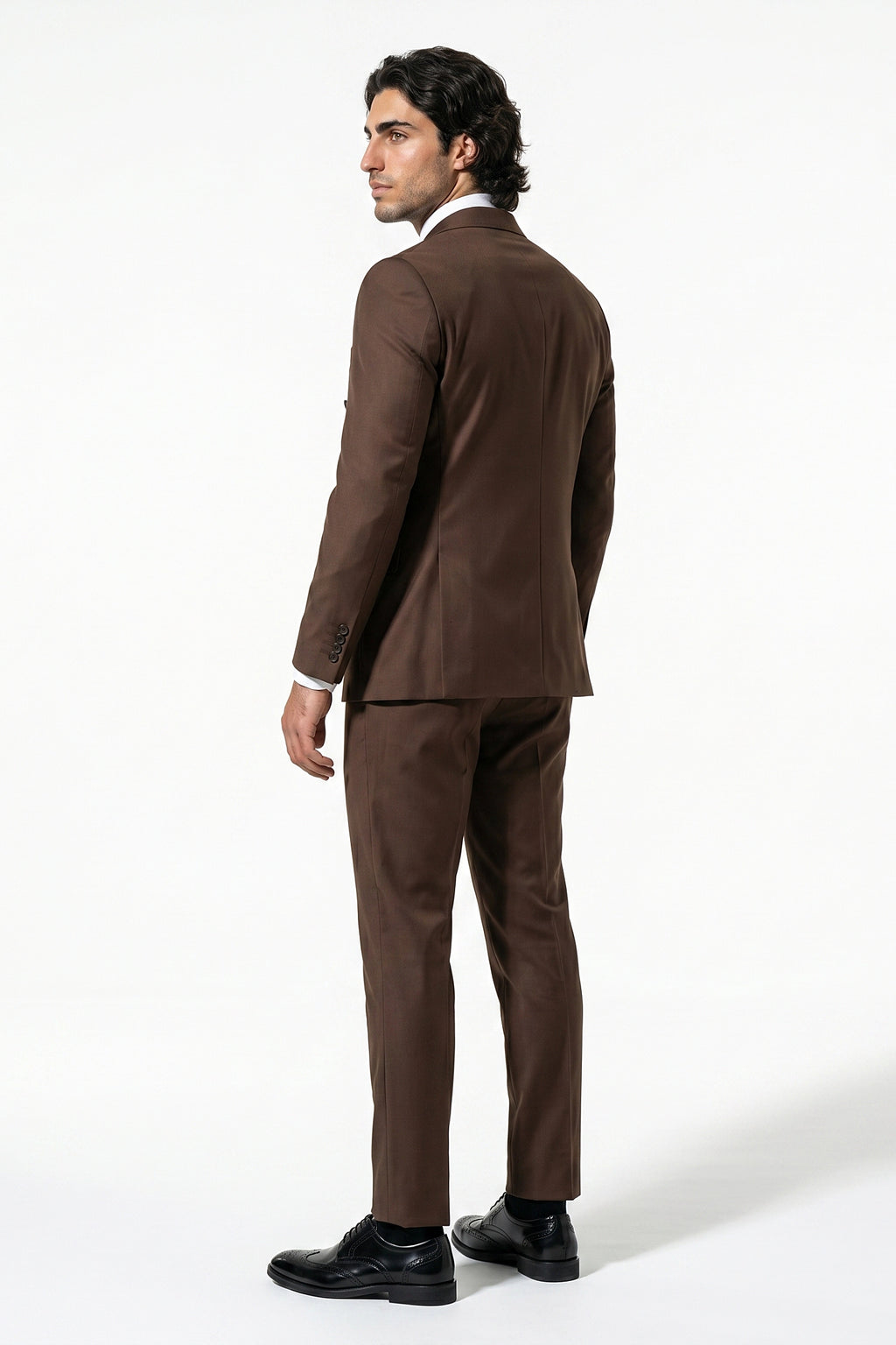 Caurelle | Men’s Two Piece Suit Set Double Breasted Peaked Lapel Tailored