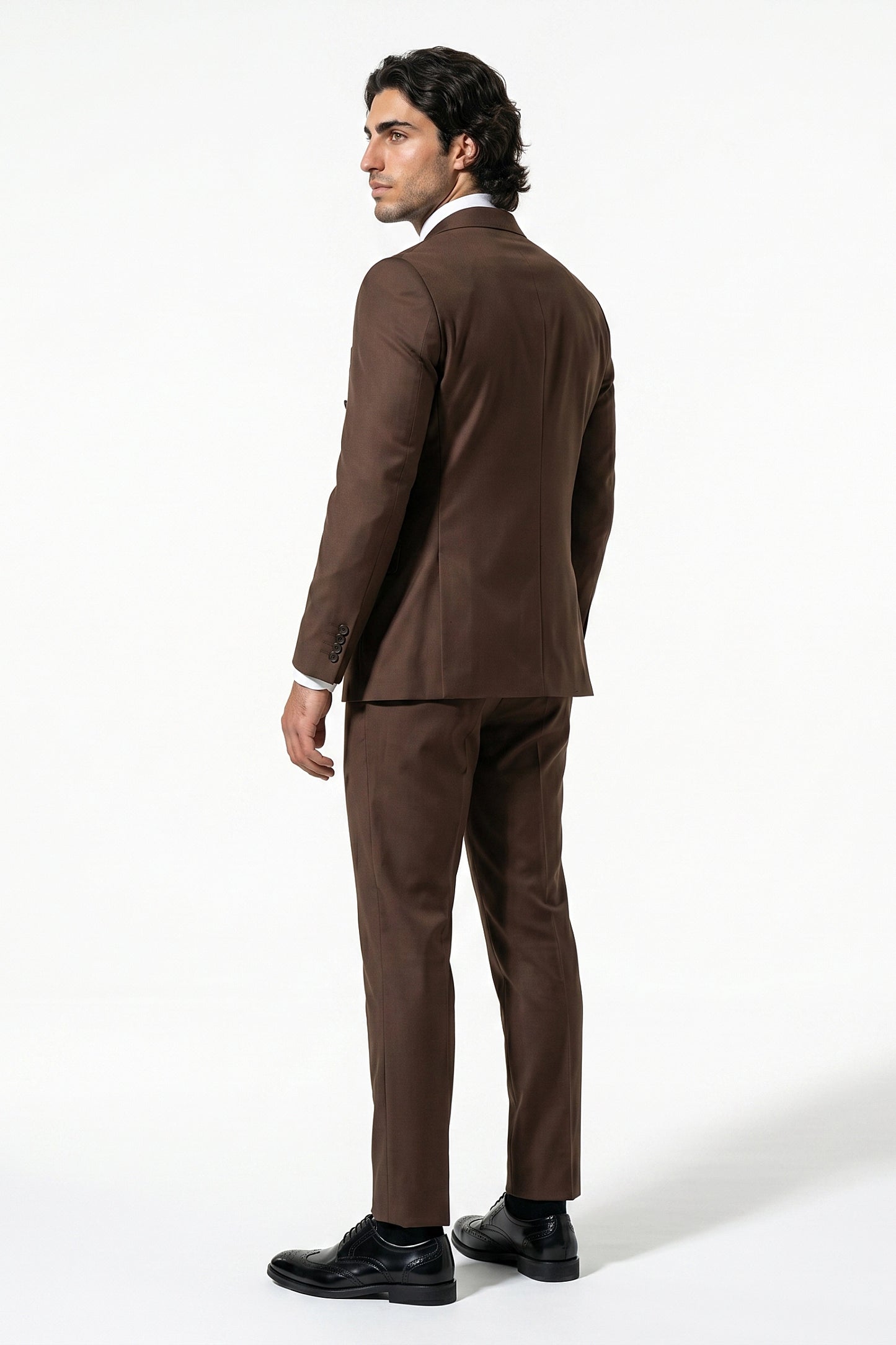 Caurelle | Men’s Two Piece Suit Set Double Breasted Peaked Lapel Tailored