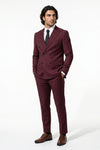 Caurelle | Men’s Two Piece Suit Set Double Breasted Peaked Lapel Tailored