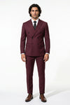 Caurelle | Men’s Two Piece Suit Set Double Breasted Peaked Lapel Tailored